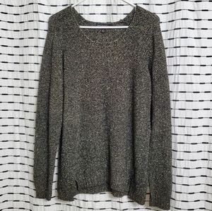 Rock & Republic Gold Shimmer Knit Sweater